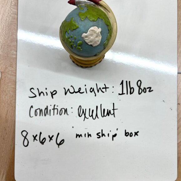 Fossil Collectors Club Around The World Globe Bobble Statue Advertising Display - Picture 6 of 9